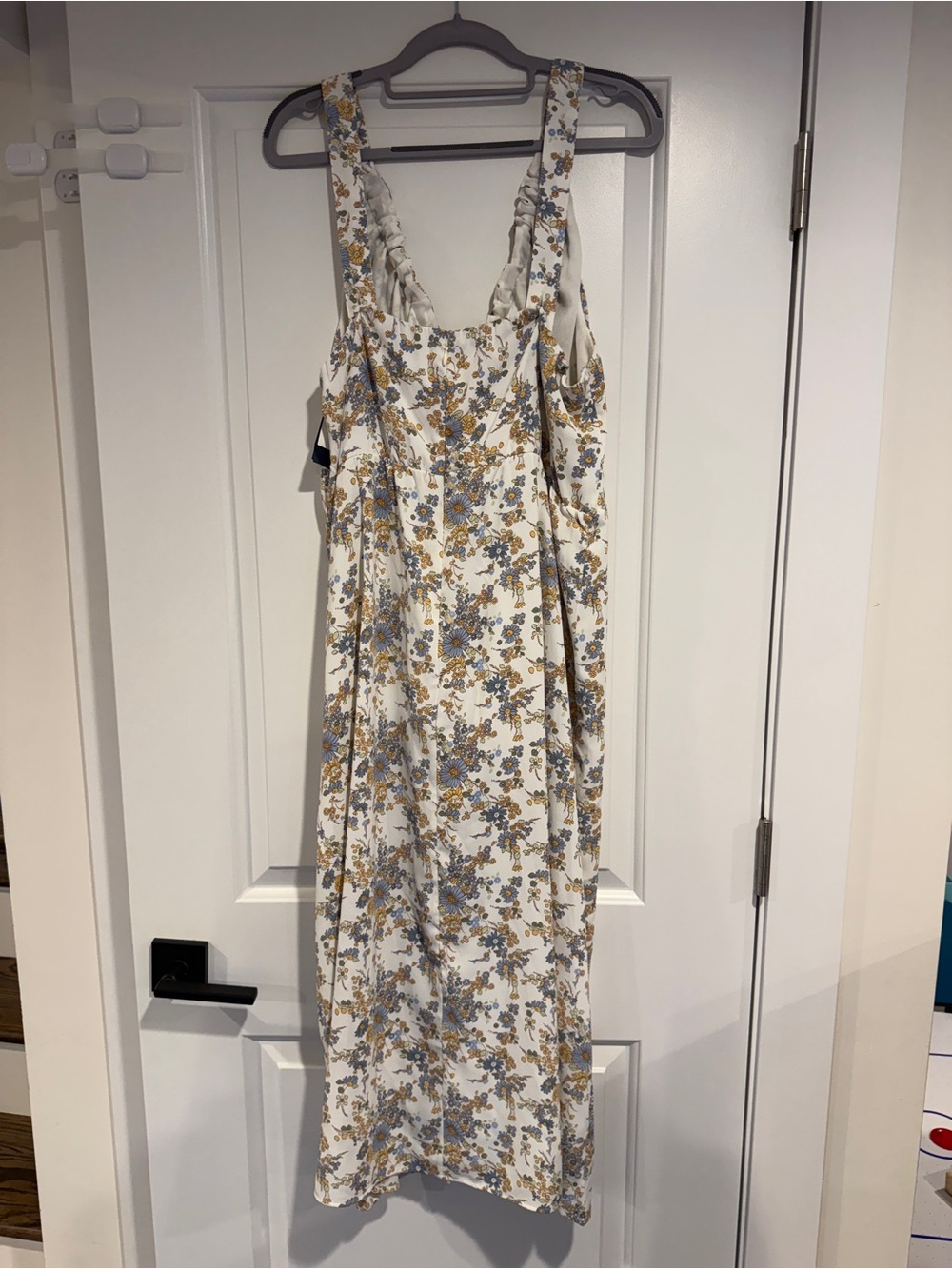 Abercrombie & Fitch Floral Tie Front Midi Dress Women's XL NWT Cottagecore - Picture 9 of 13